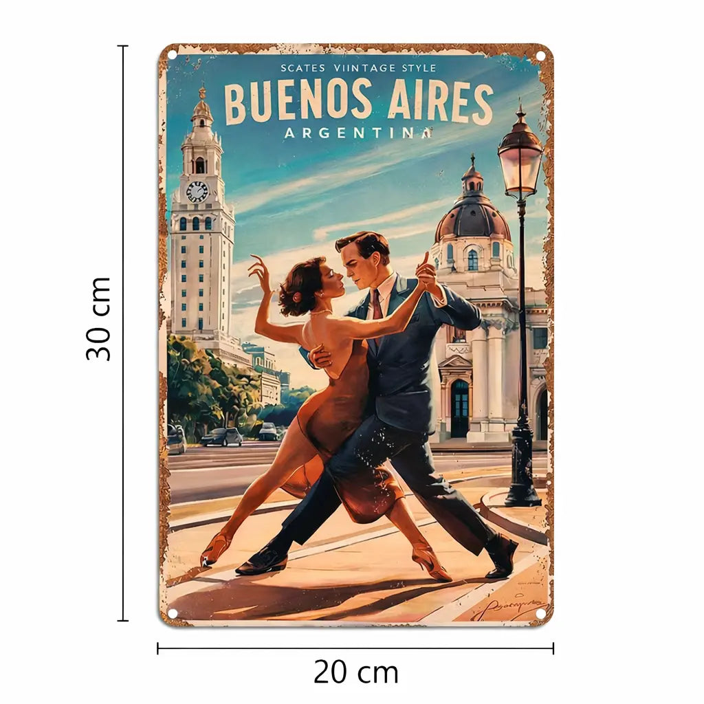 Placa de pared del salón de tango de Buenos Aires