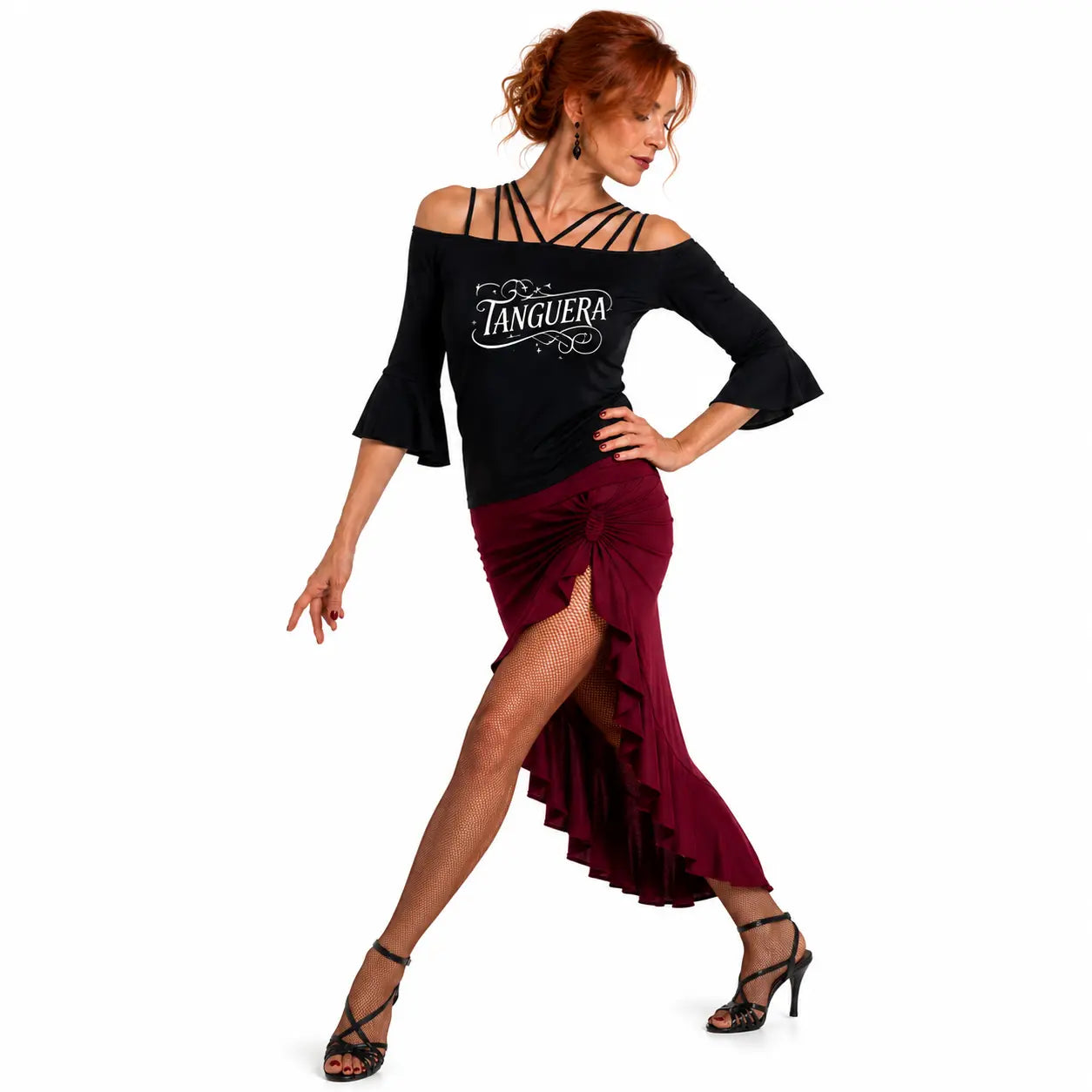 T-shirt Tango femme Tanguera noir de face