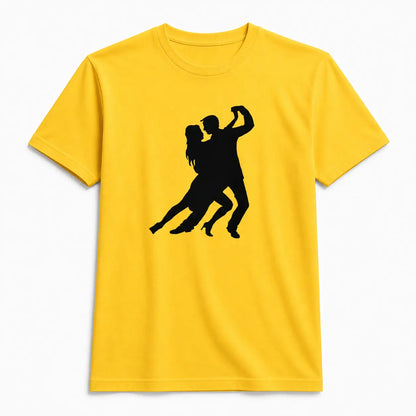 T-shirt tango homme silhouette passion jaune