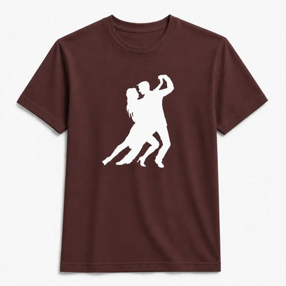 T-shirt tango homme silhouette passion marron