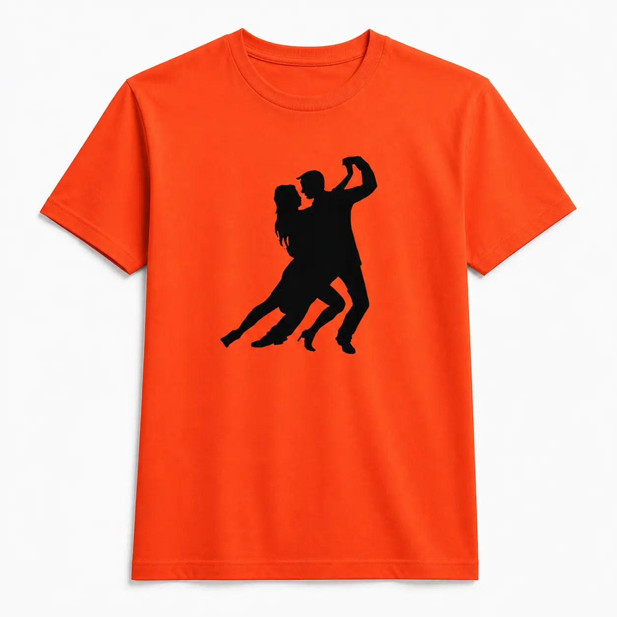 T-shirt tango homme silhouette passion orange