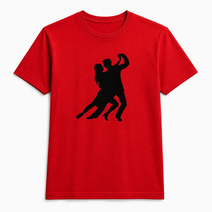 T-shirt tango homme silhouette passion rouge