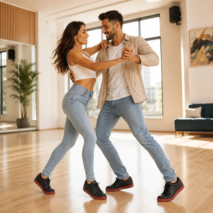 baskets danse Groove Black Red