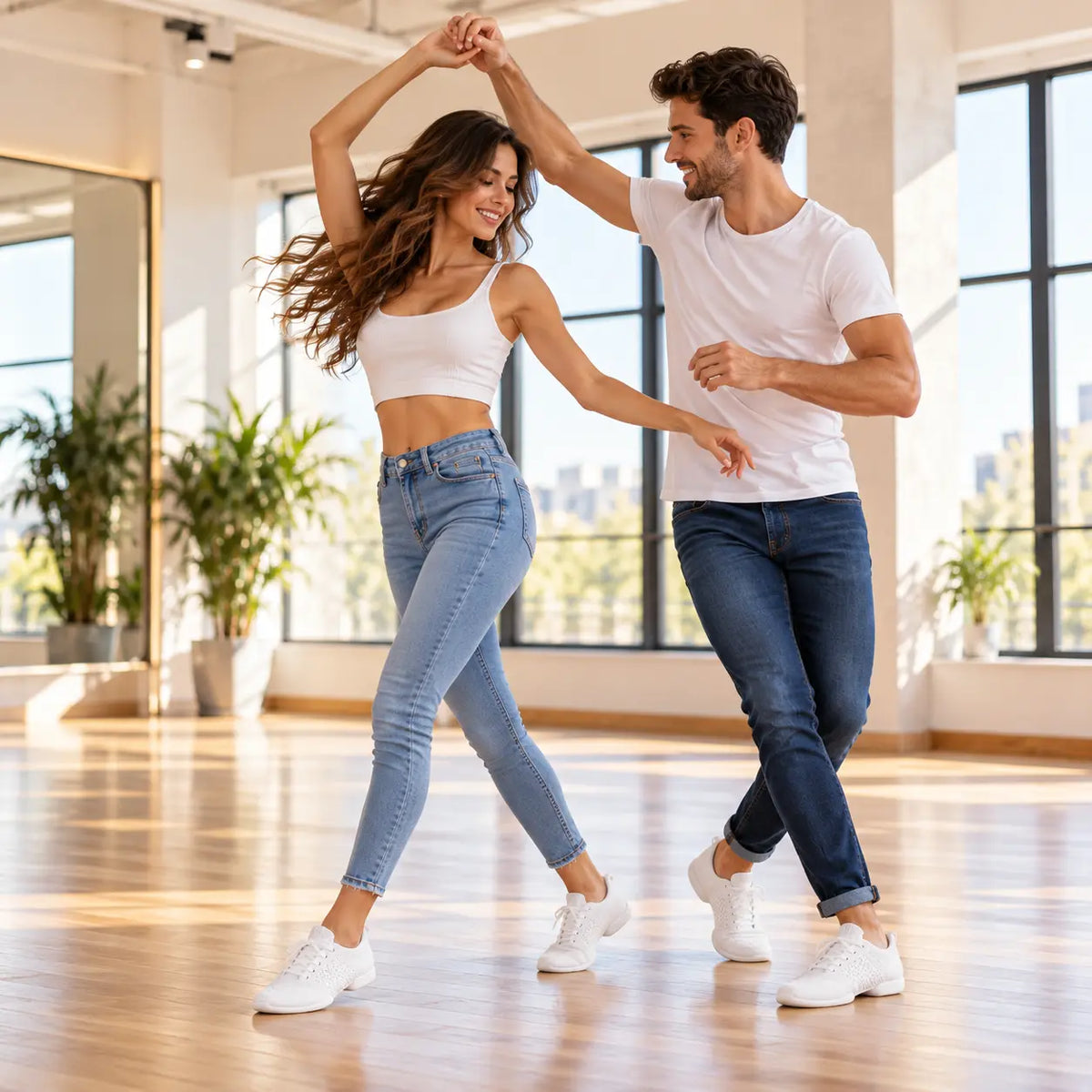 baskets danse Groovies Training white
