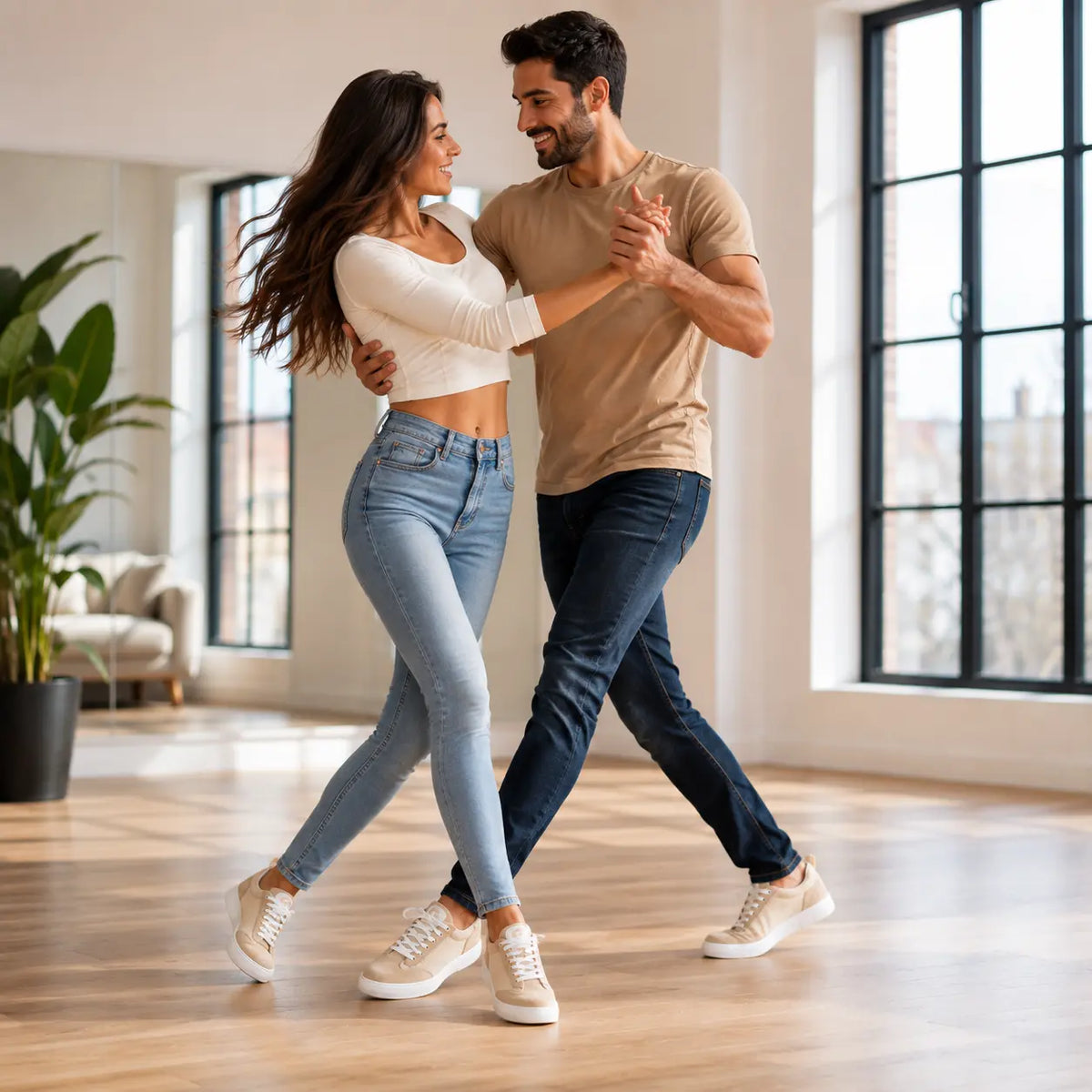 baskets de danse Groove beige
