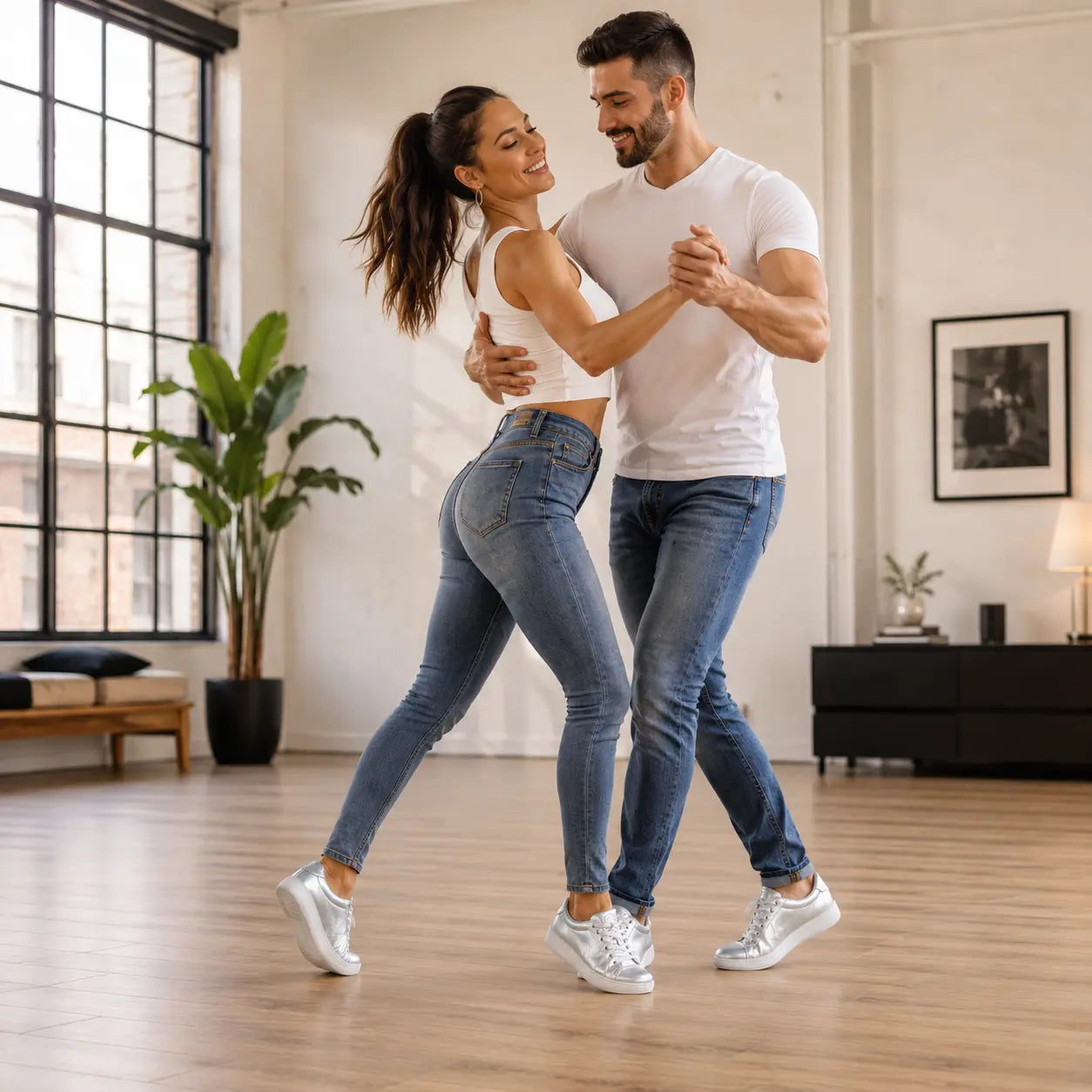 Baskets de danse Groove Silver
