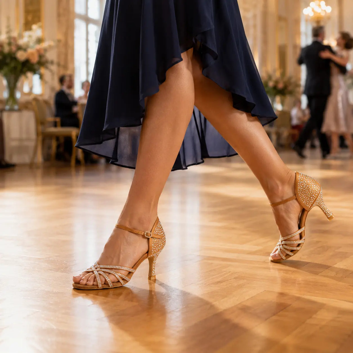 chaussure danse de salon femme Jade 7 bronze