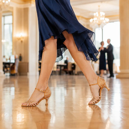 chaussure de danse de salon femme Jade 5 bronze