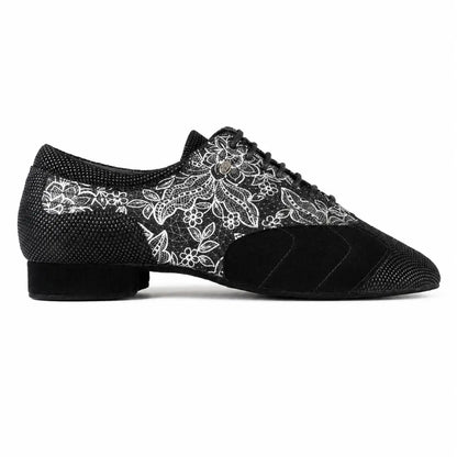 chaussure de danse de salon homme eclipse black white