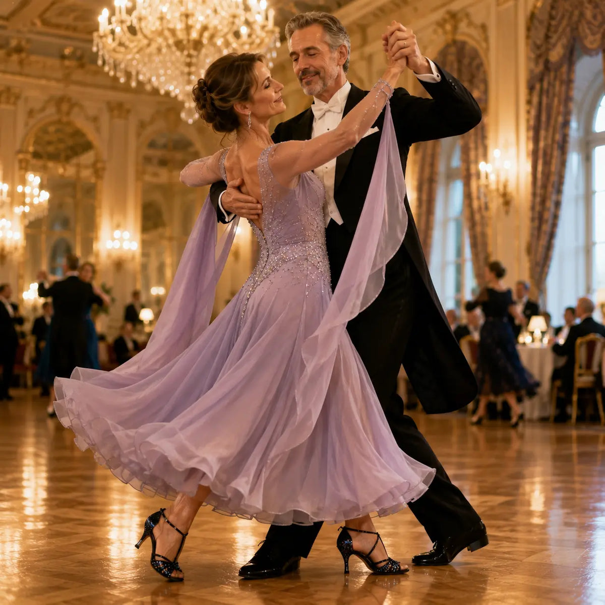 Chaussure de danses de salon femme Aurora noire