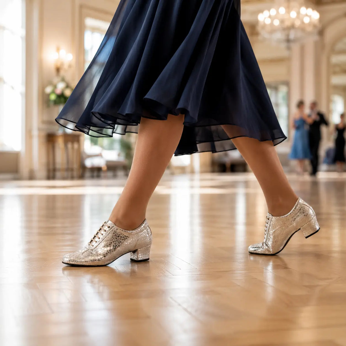chaussure femme de danse de salon romy silver