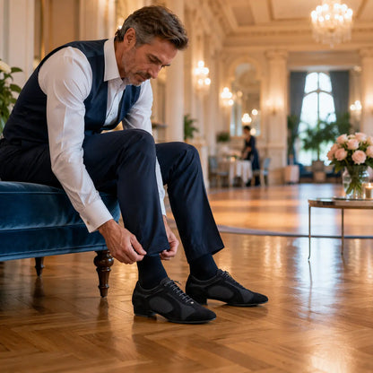 chaussure homme de danse de salon Enzo noir