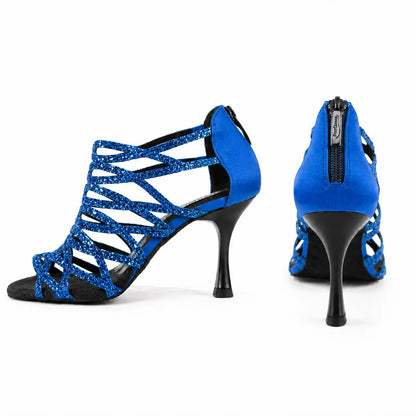 Tango17 Cristal Bleu 7cm – Chaussures de Tango Femme par PortDance