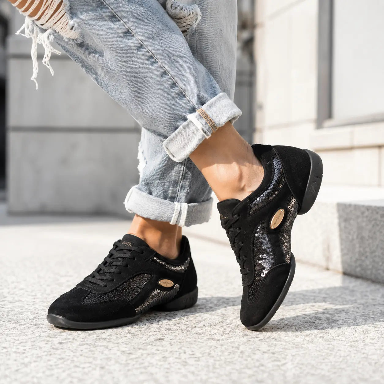 Tango17 Luna Noir Glam – Sneaker Tango Femme par PortDance