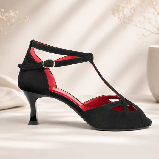 Tango17 Sofia Noir & Rouge 5 cm – par PortDance