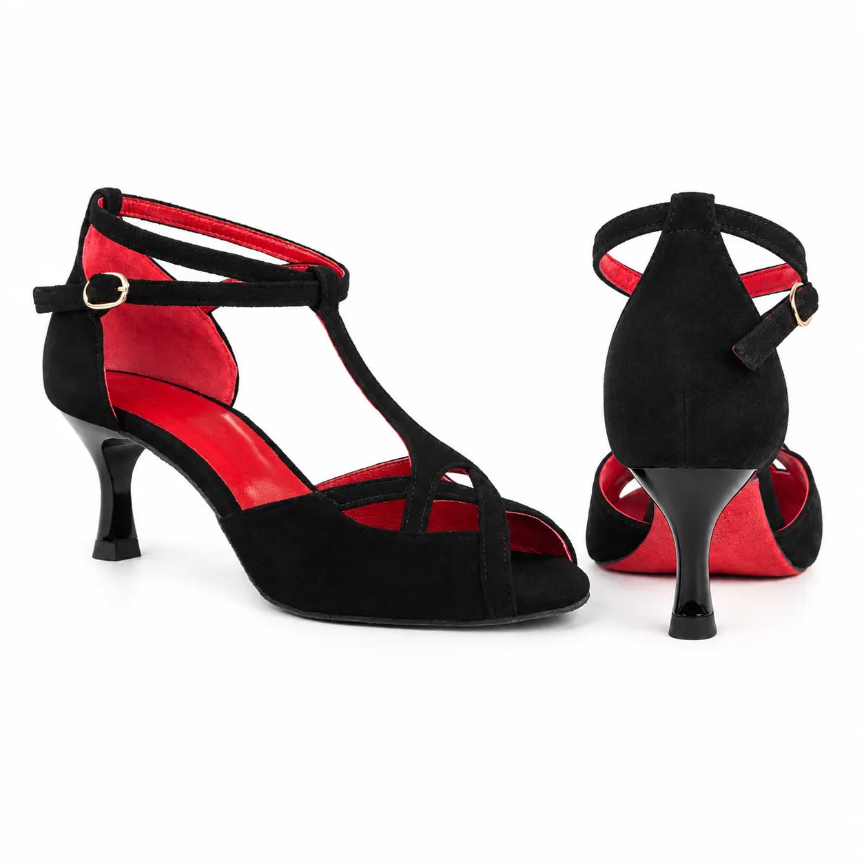 Tango17 Sofia Noir & Rouge 5 cm – par PortDance