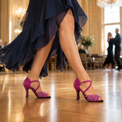 chaussures de danse  paillettes 
femme Barbie