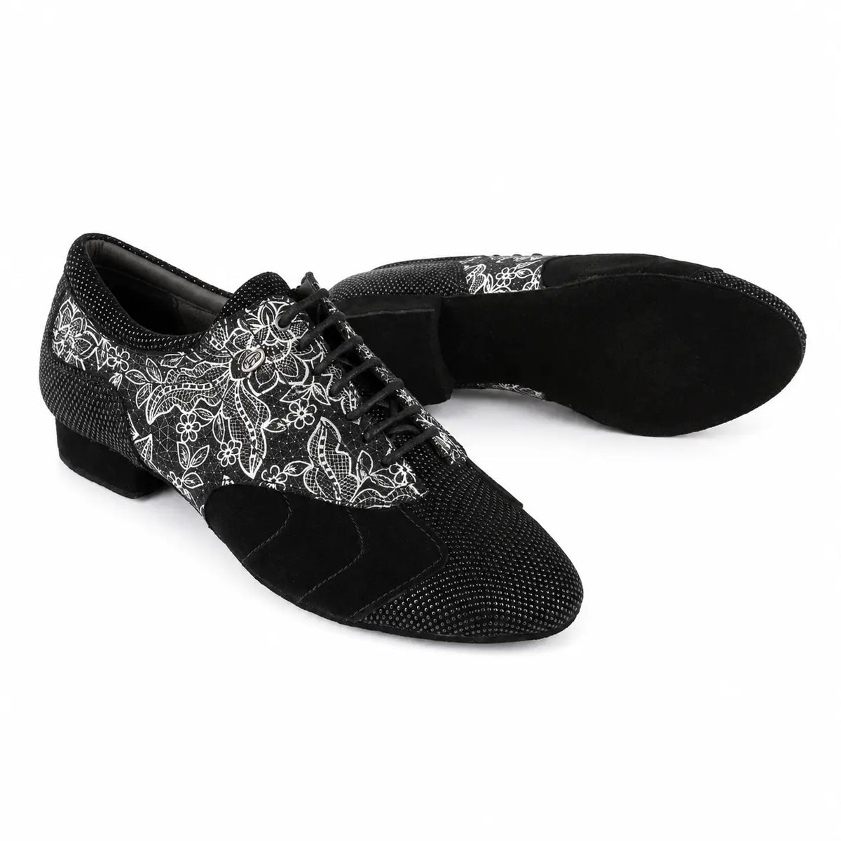 chaussures de danses de salon homme eclipse black white