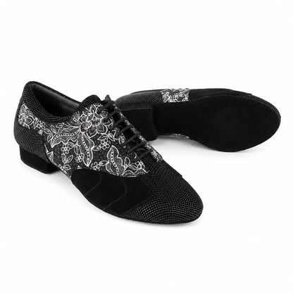 chaussures de danses de salon homme eclipse black white