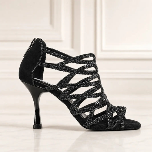 Tango17 Cristal Noir 7cm – Chaussures de Tango Femme par PortDance