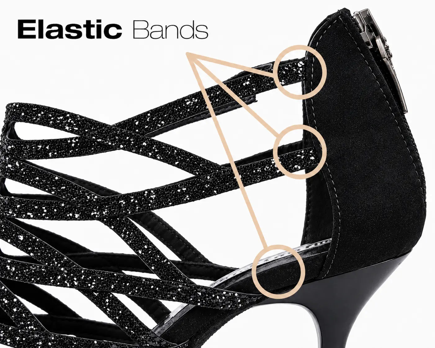 Tango17 Cristal Noir 7cm – Chaussures de Tango Femme par PortDance