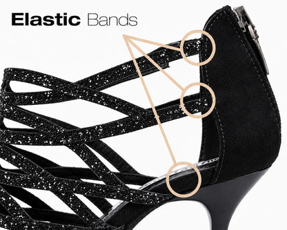 Tango17 Cristal Noir 7cm – Chaussures de Tango Femme par PortDance