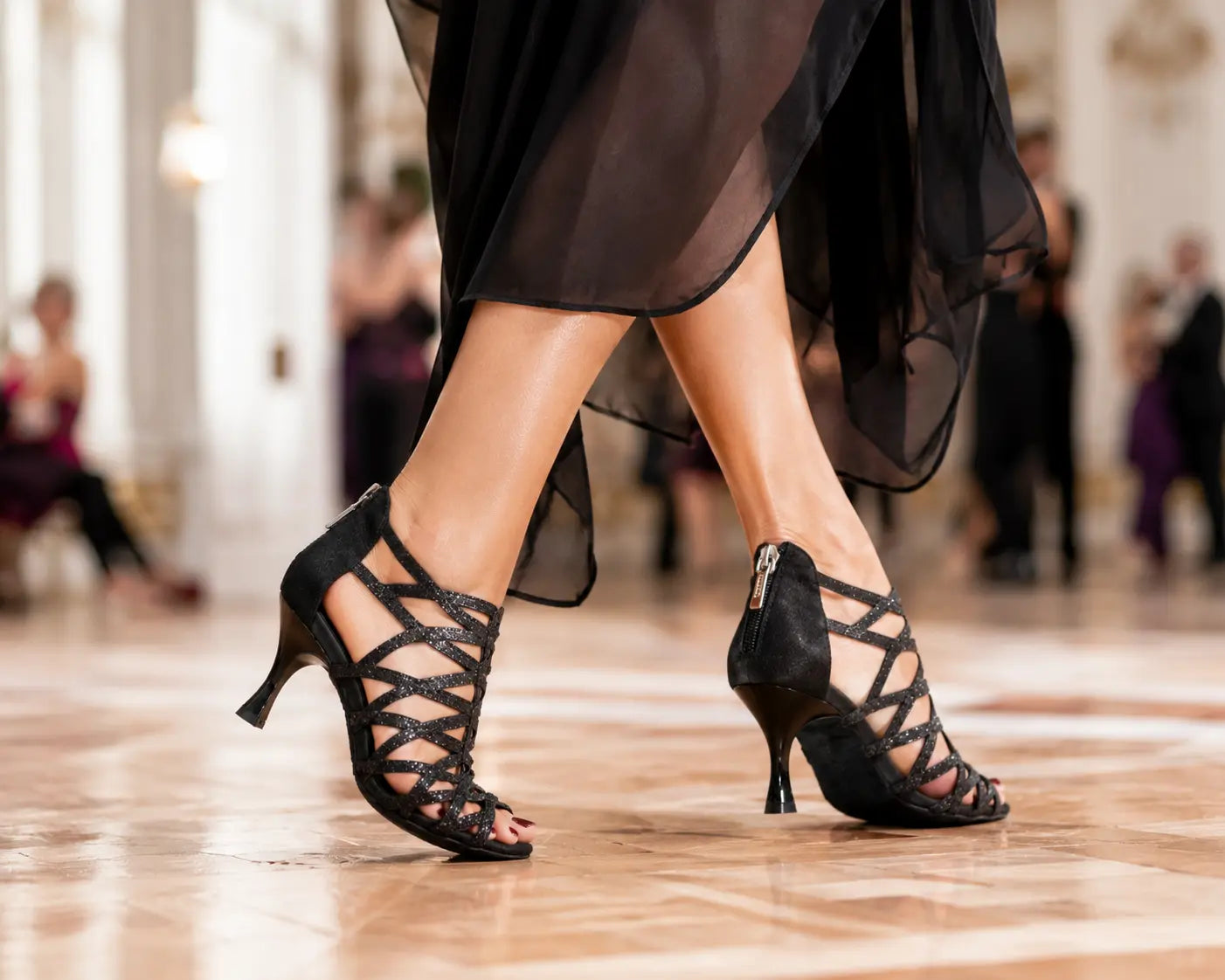 Tango17 Cristal Noir 6cm – Chaussures de Tango Femme par PortDance