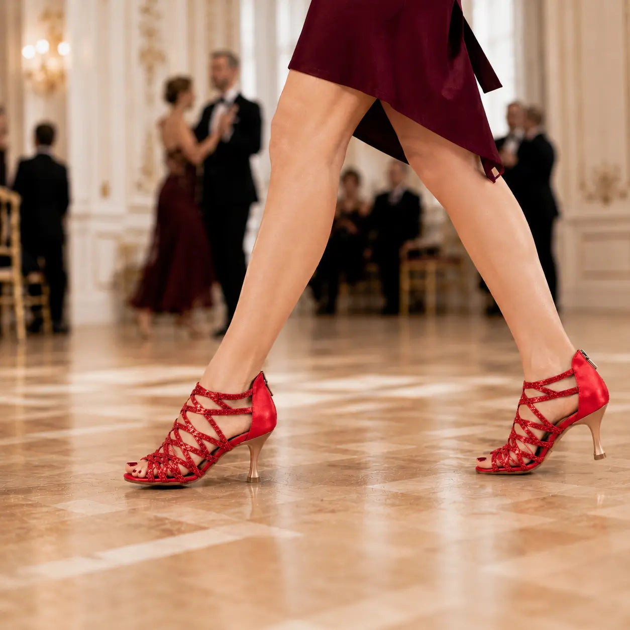 Tango17 Cristal Rouge 7cm – Chaussures de Tango Femme par PortDance