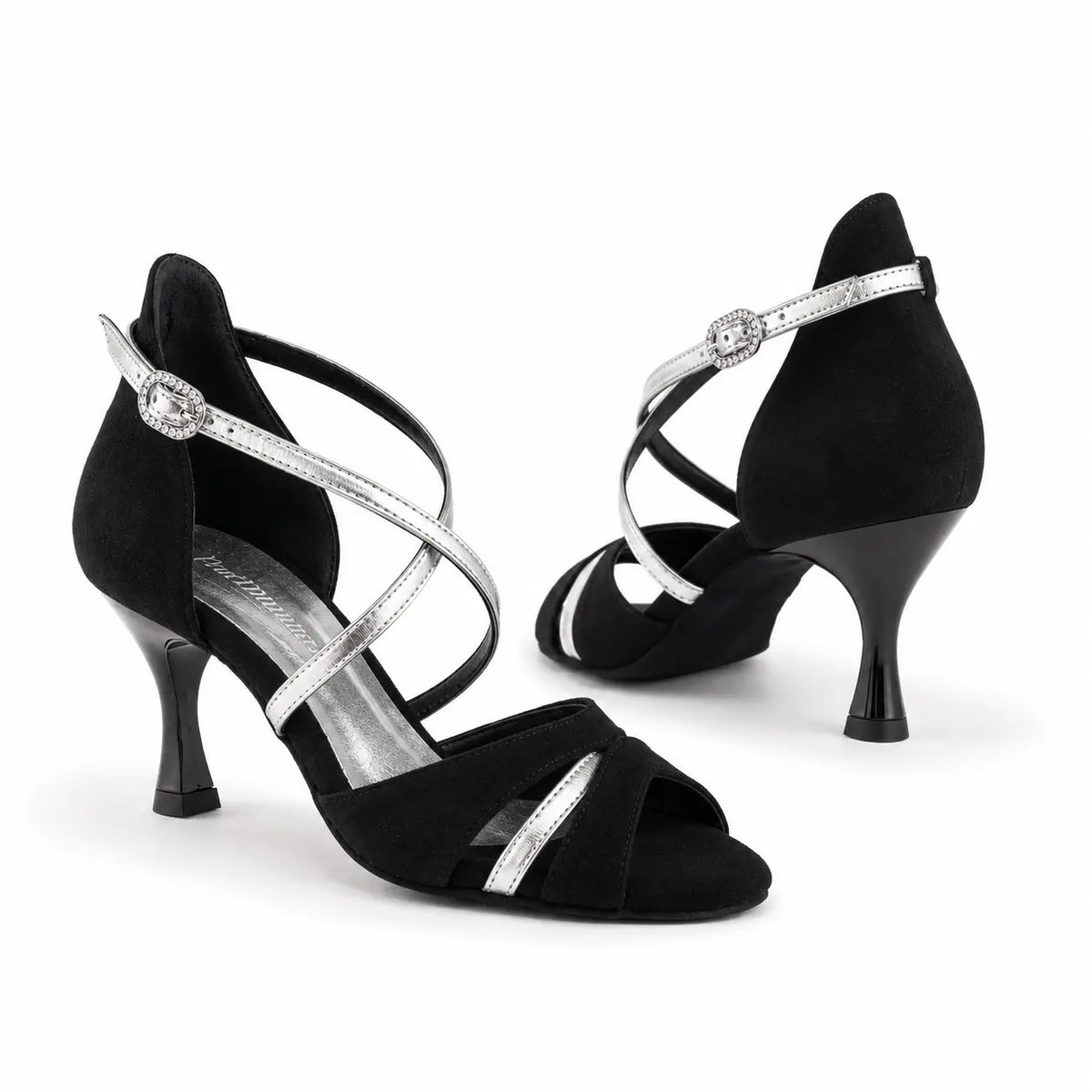 chaussures de tango Lucia black silver 6