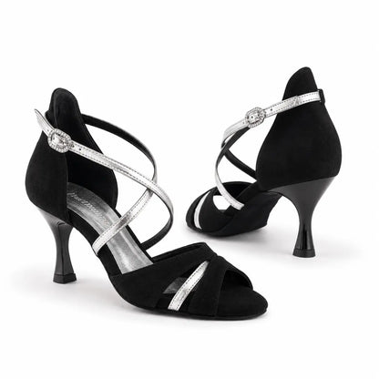 chaussures de tango Lucia black silver 6
