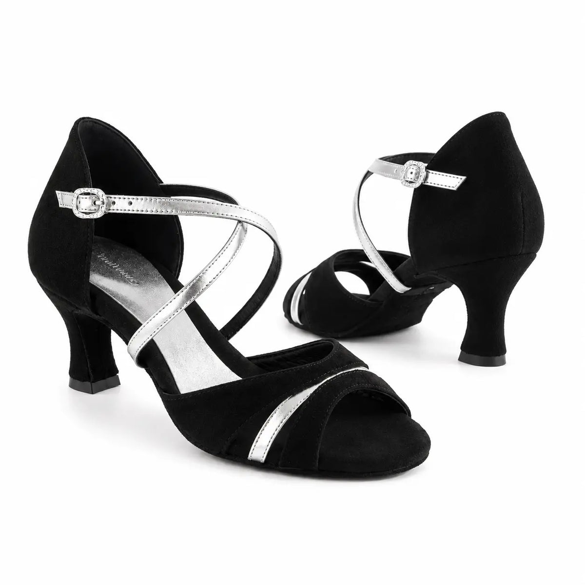 Chaussures de tango Lucia black silver