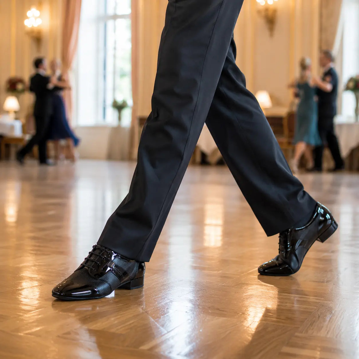 chaussures homme danse de salon tomy noir verni