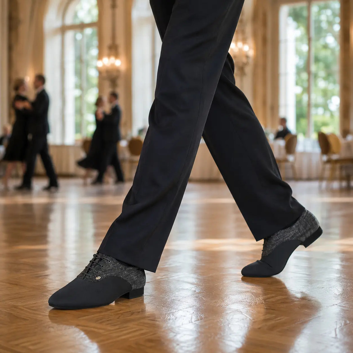 chaussures homme de danse de salon max noir graphite néoprène
