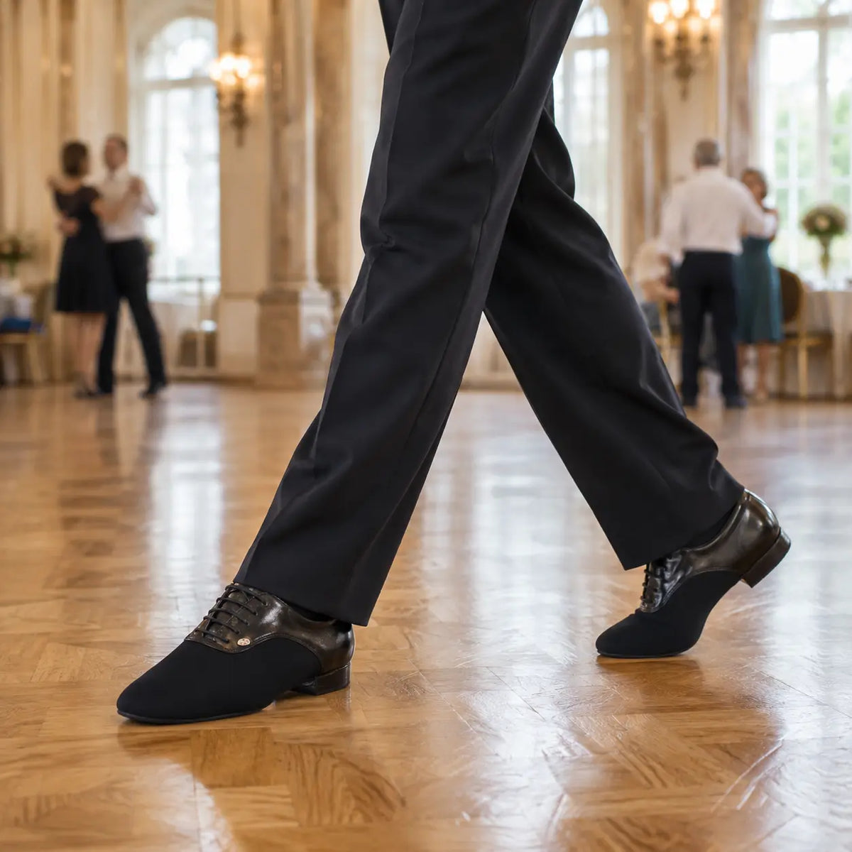 chaussures homme de danse de salon max noir cuir néoprène