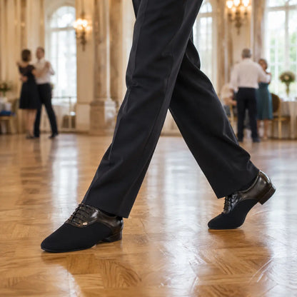 chaussures homme de danse de salon max noir cuir néoprène