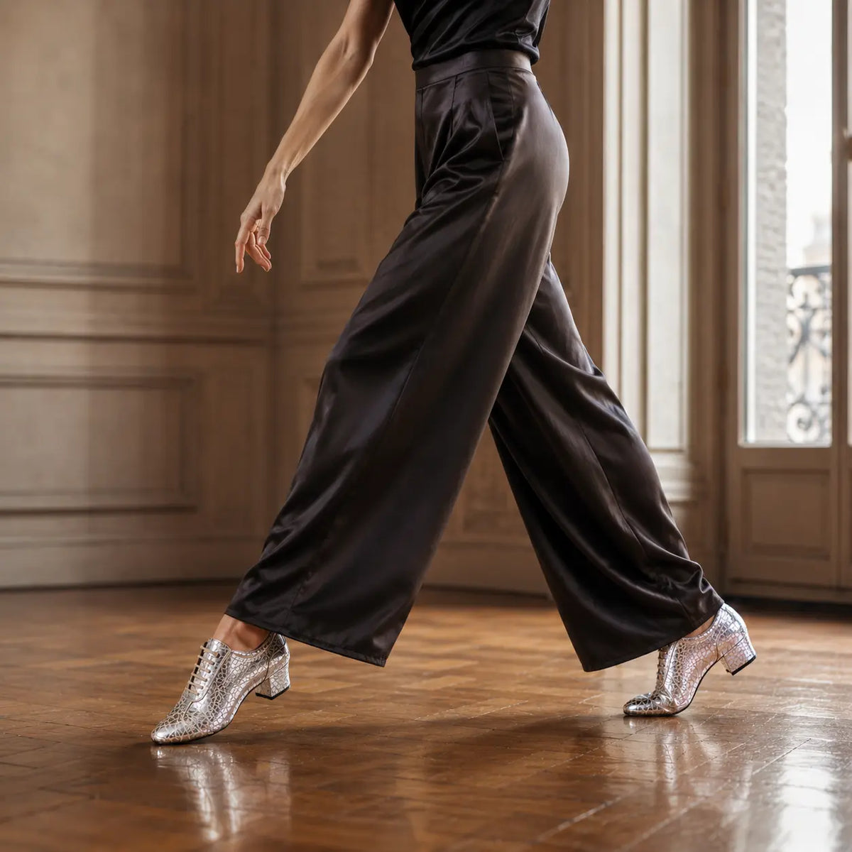 chaussures tango femme argentees