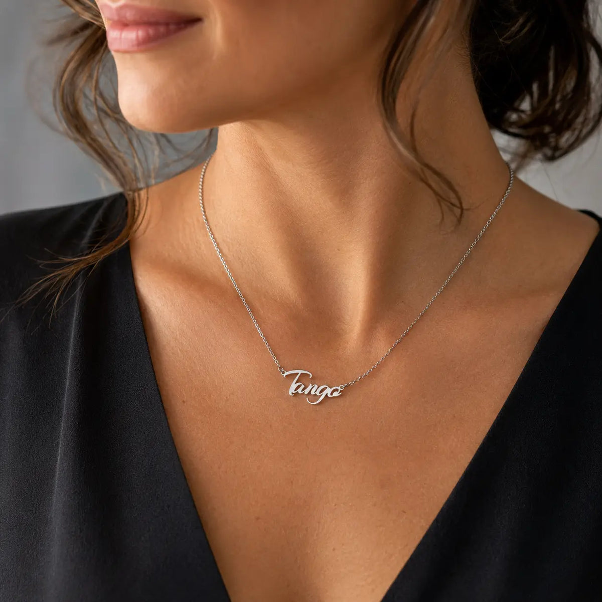 collier tango femme élégance argent