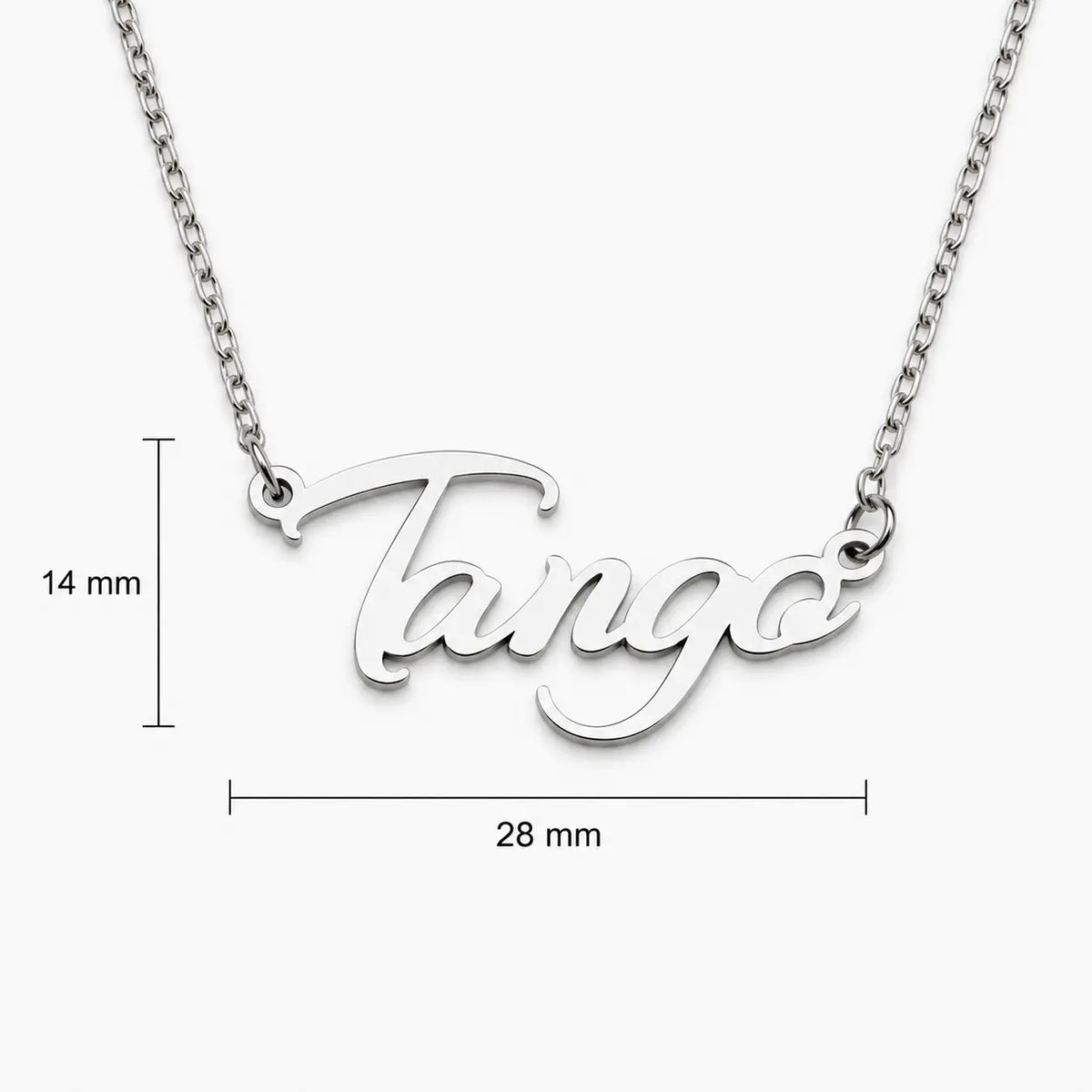 dimensions collier tango élégance argent