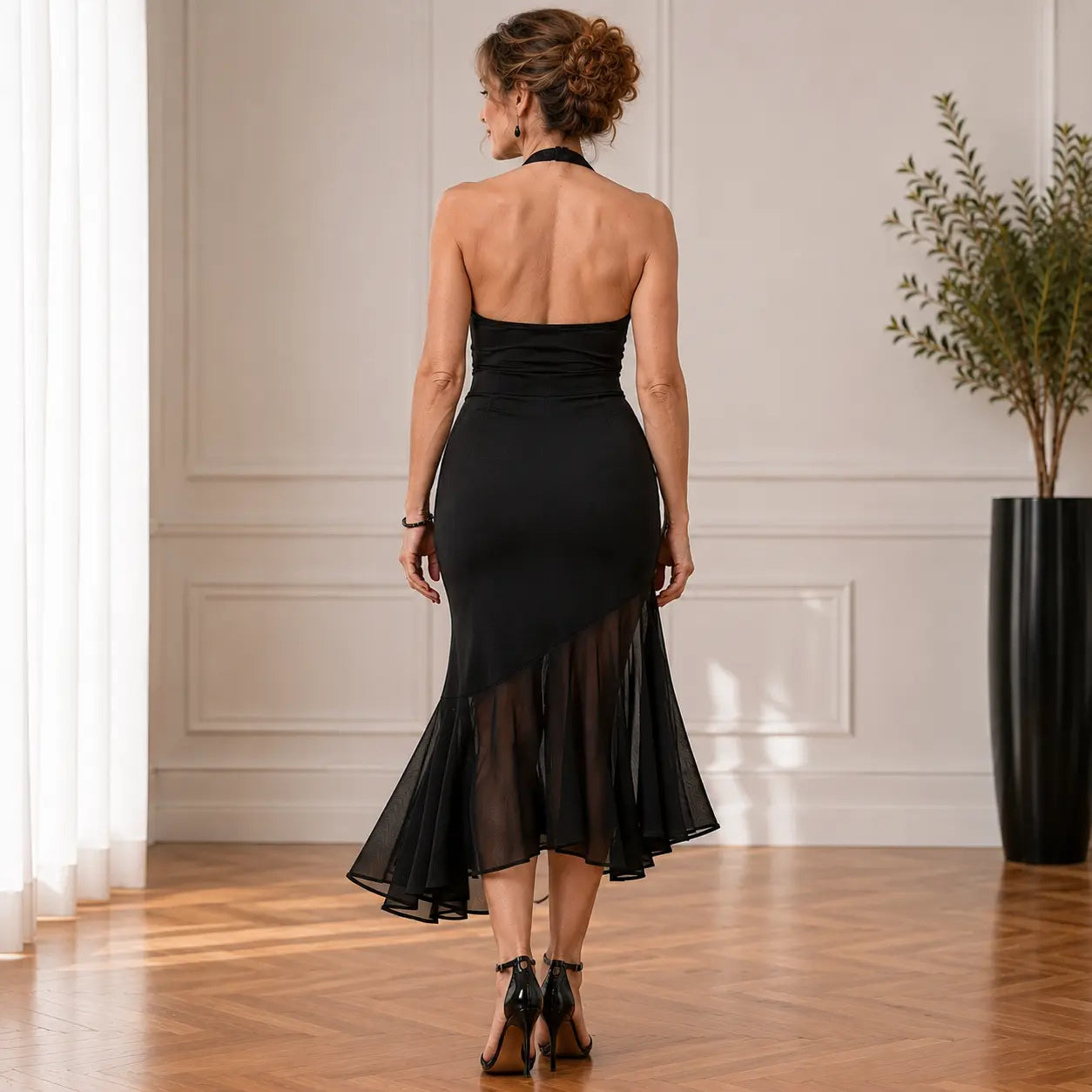 Falda Tango Milonga Negra