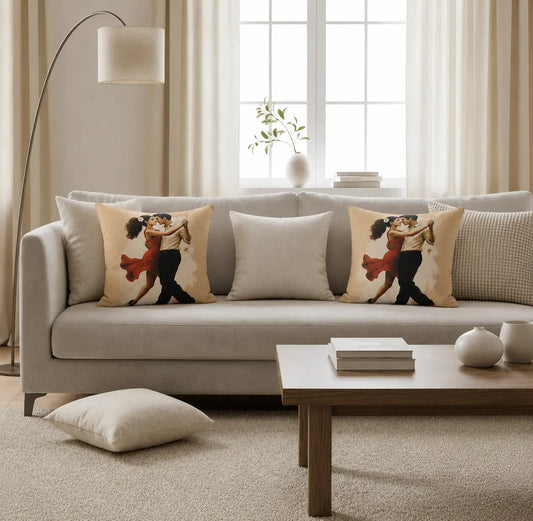 Paire de housses de coussin tango passion