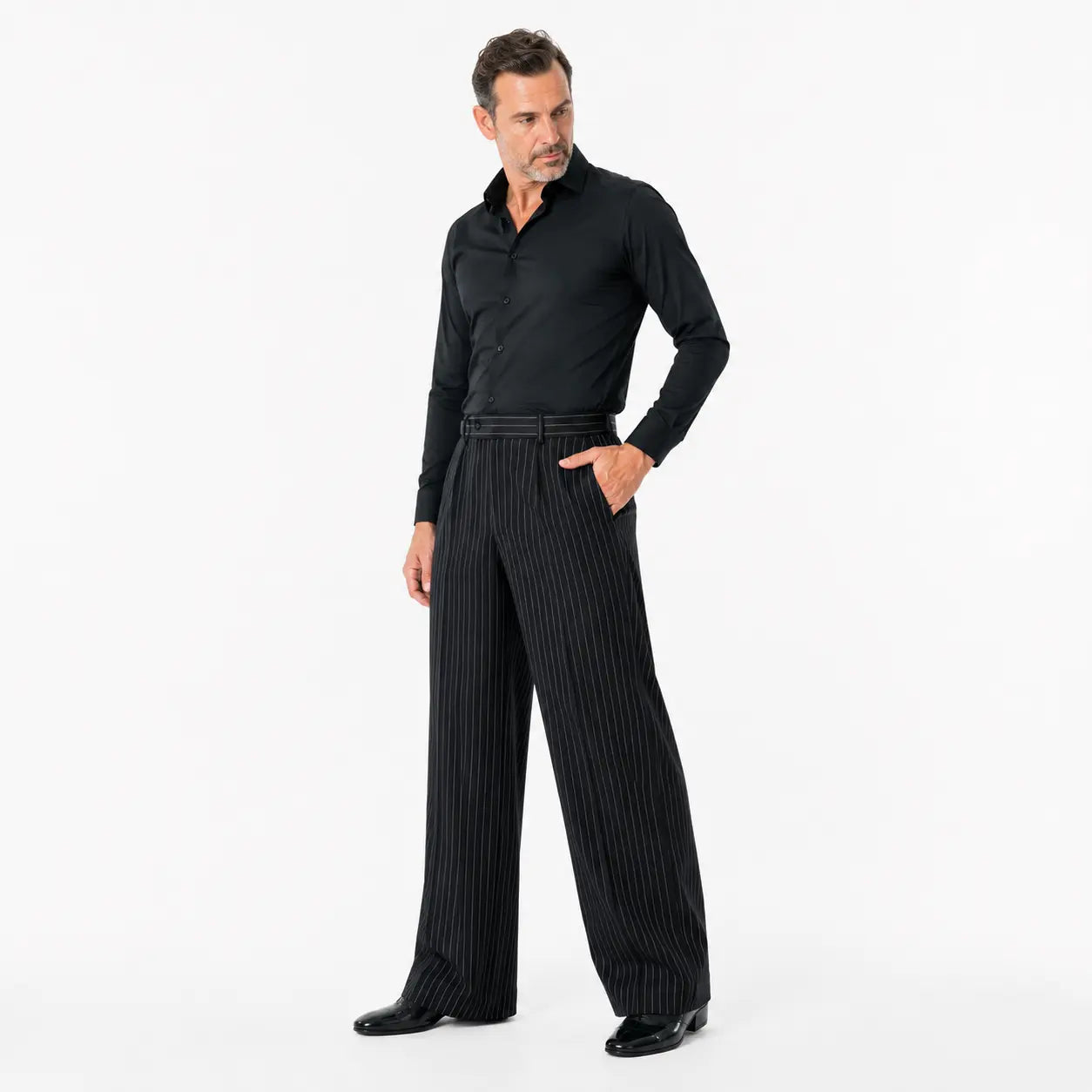 Pantalon tango homme de face rayures