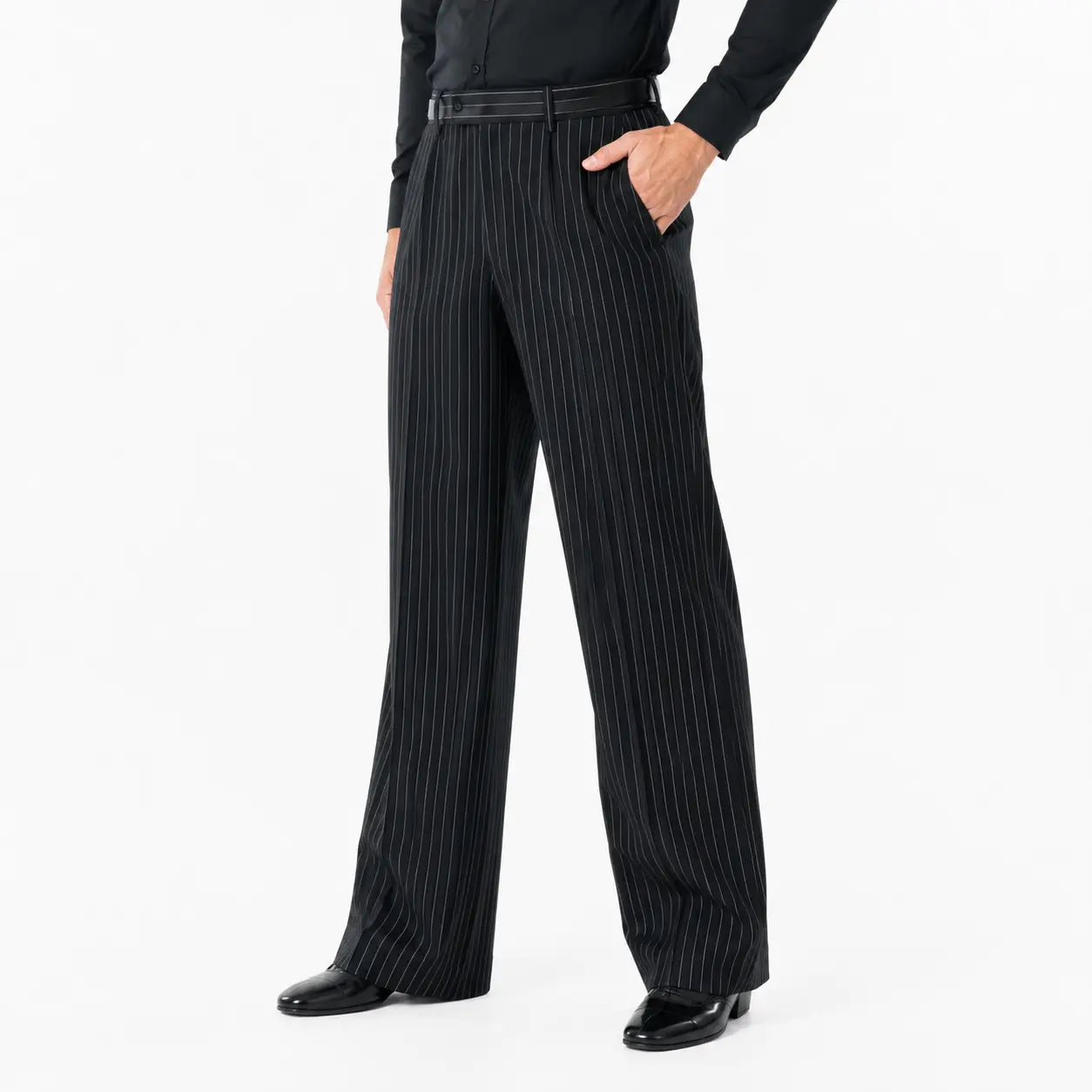 Pantalon tango homme noir à rayures