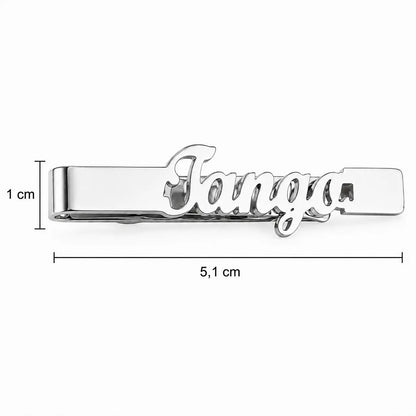 pince cravate tango homme argent dimensions