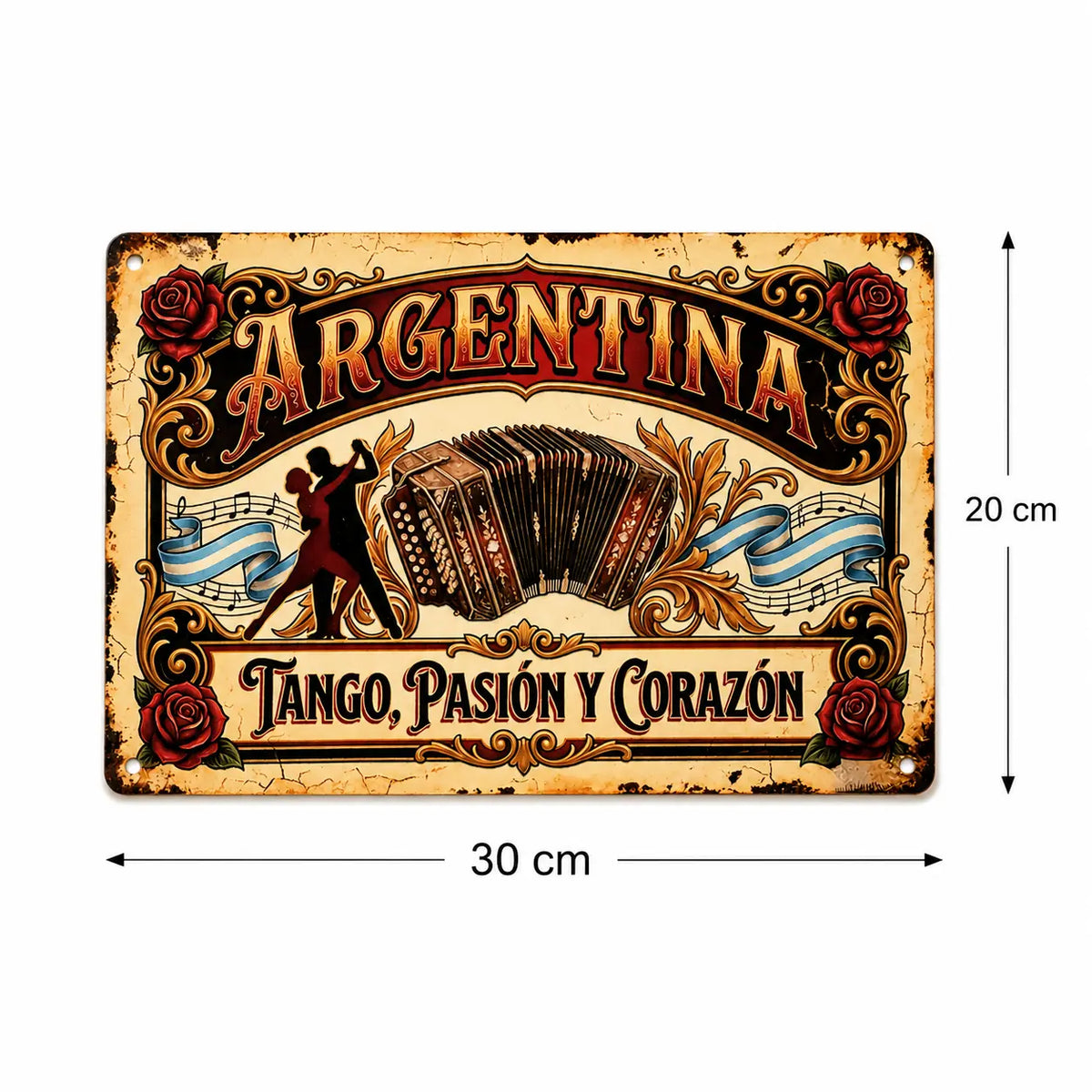 plaque bois tango pasion corazon dimensions