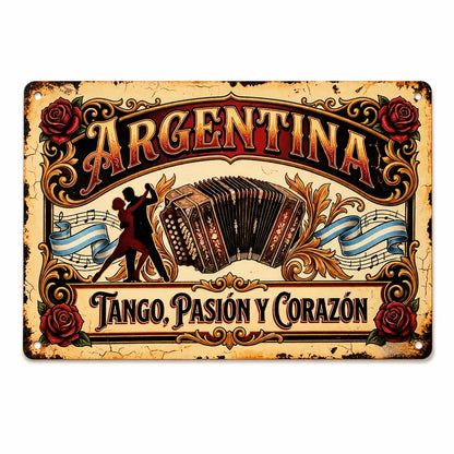 plaque bois tango pasion corazon