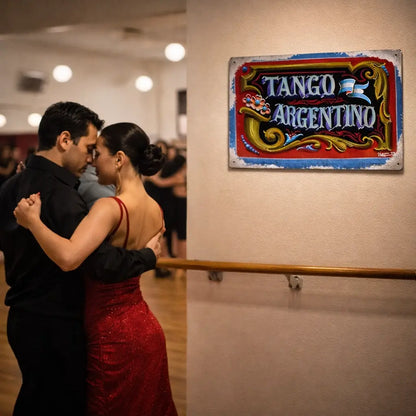 couple de tango dans le studio de danse