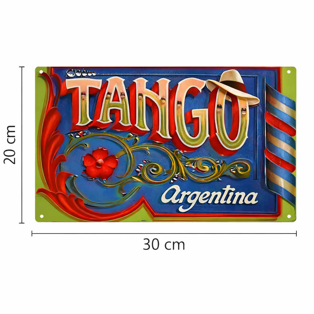 Placa de pared vintage de tango argentino