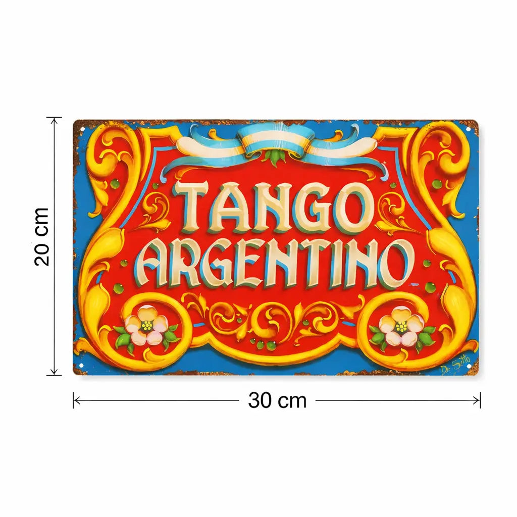 Placa de pared retro “Tango Argentino” 