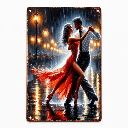 plaque métal décoratve tango de nuit
