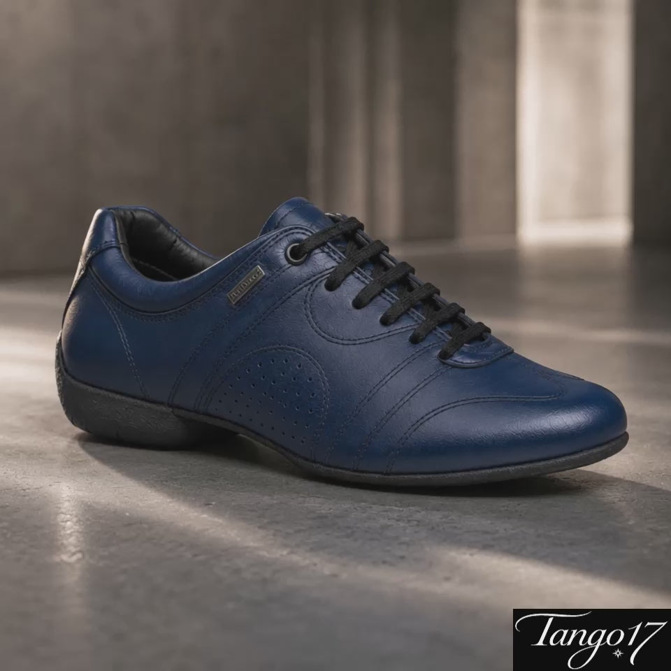 Load video: Chaussures tango homme bleues